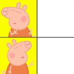 Drake Hotline Bling but it's Peppa Pig! template