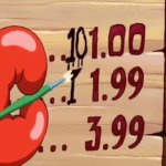Mr krabs changing prices GIF Template