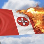 Burning the KKK flag