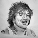 Tommy Lee in 2005 drawing (Motley Crue drummer)