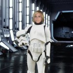 Unhappy female stormtrooper