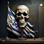 Skull Israeli flag