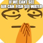 How do I process this | IF WE CANT SEE AIR CAN  FISH SEE WATER | image tagged in how do i process this | made w/ Imgflip meme maker