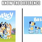 Just imagine Brian the dog having it's own spinoff show | KNOW THE DIFFERENCE | image tagged in know the difference psychic and side kick,memes,bluey,family guy,brian | made w/ Imgflip meme maker