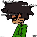 Rose's announcement temp template