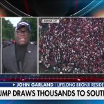 Trump Bronx Rally 800-1000 people ABC Drone shot GIF Template