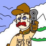 Teddy Roosevelt with gun
