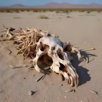 Bones in the desert