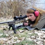 Woman scoped hunting rifle JPP PH