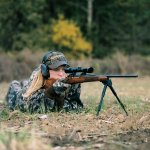 Woman scoped hunting rifle JPP PH