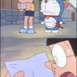 Nobita opens something meme