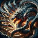 a dragon with ten tails