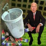 Joe Biden can't fill his "bucket" with water meme