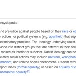 Racism wiki page