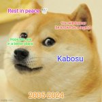 Rest in peace doge | Rest in peace 🕊️; You will forever be known as a legend; Hope you are in a better place; Kabosu; 2005-2024 | image tagged in memes,doge | made w/ Imgflip meme maker