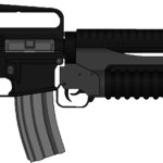 Colt M16A2/A3(Early ver.) with an M203 Grenade Launcher