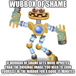 Wubbox of shame meme