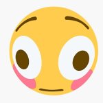 Close up blush emoji