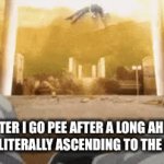 Im traveling to nirvana | ME AFTER I GO PEE AFTER A LONG AHH CAR RIDE (I'M LITERALLY ASCENDING TO THE HEAVENS) | image tagged in gifs,jjk | made w/ Imgflip video-to-gif maker