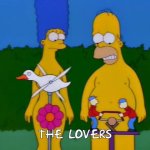 Marge and Homer naked