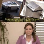Tesla trucks | image tagged in corporate needs you to find the differences,tesla truck,elon musk | made w/ Imgflip meme maker