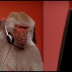 Baboon Telemarketer GIF Template