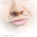 high polish surgical steel septum mustache ring
