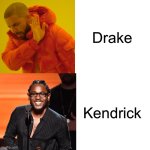 K dot won, fair and square | Drake; Kendrick | image tagged in memes,drake hotline bling,kendrick lamar,drake vs kendrick,kendrick better,why are you reading the tags | made w/ Imgflip meme maker
