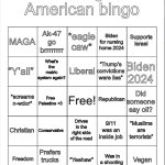 Average American bingo