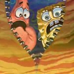 Scared SpongeBob And Patrick
