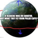 naboo.exe | IF BLOACKE WAS ON EQUATOR, WHY WONT THEY FLY FROM POLAR CAPS? | image tagged in naboo exe | made w/ Imgflip meme maker