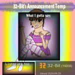 32-Bit's Announcement Template