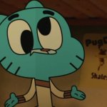 Gumball woobzy | image tagged in gumball closing his mouth 4 | made w/ Imgflip meme maker