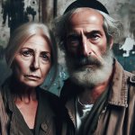Older Jewish-American couple with a concerned look on their face
