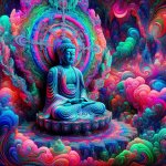 Psychedelic buddha template