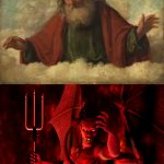 God And Satan meme