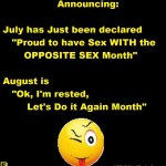 Sex With The Opposite Sex