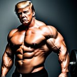 Muscle Donald Trump meme