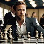 Gosling Playing Chess