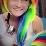 Sexy Mayamystic Rainbow Dash Cosplay | 50% BRITISH; 50% RAINBOW | image tagged in sexy mayamystic rainbow dash cosplay | made w/ Imgflip meme maker