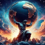 Atlas holding up the world