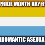 Aromantic Asexual | PRIDE MONTH DAY 6! AROMANTIC ASEXUAL | image tagged in aromantic asexual pride flag aroace | made w/ Imgflip meme maker