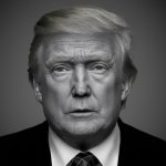 Trump grayscale closeup