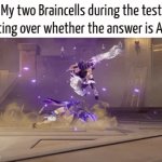 Just give me a damm answer already! | My two Braincells during the test fighting over whether the answer is A or B | image tagged in gifs,funny,test,braincells,fighting | made w/ Imgflip video-to-gif maker