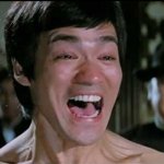 Bruce Lee laughing