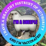 New Age Sheeple | 🐑; I’M A SHEEPLE | image tagged in new age sheeple,new age,sheeple,covid vaccine,covid 19,simulation | made w/ Imgflip meme maker