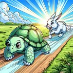 tortoise and a bunny racing