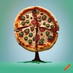 Pizza tree template