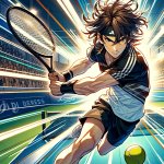 tennis anime powerful shot