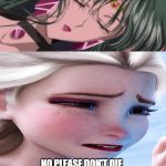 elsa crying over sailor pluto's death | NO PLEASE DON'T DIE SAILOR PLUTO PLEASE DON'T DIE | image tagged in sailor pluto dies meme,pluto,elsa,frozen,anime meme,sailor moon | made w/ Imgflip meme maker